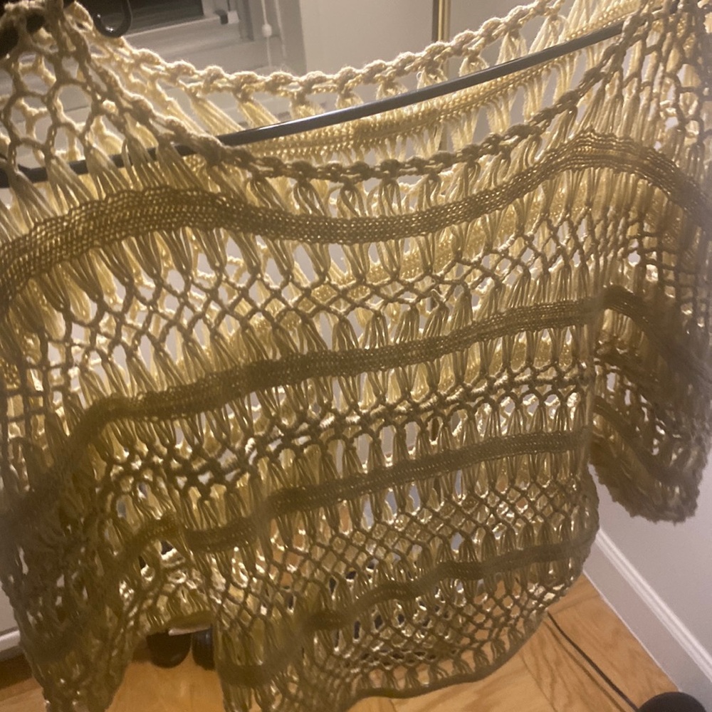 Milau cream crochet top